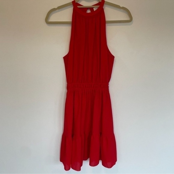 Aritzia Wilfred Effet Mini Dress Red Goji Berry Size XS - Picture 2 of 8
